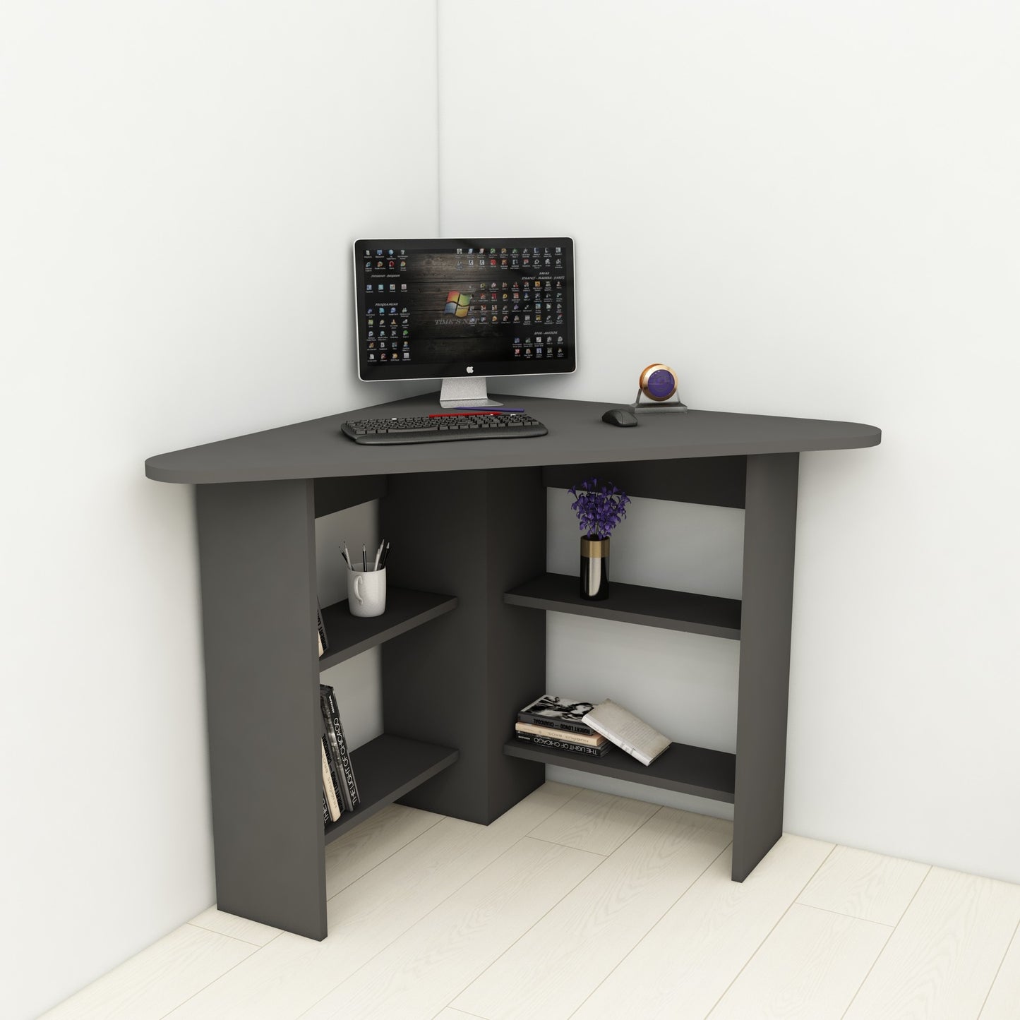 Biuro stalas Corner - Anthracite