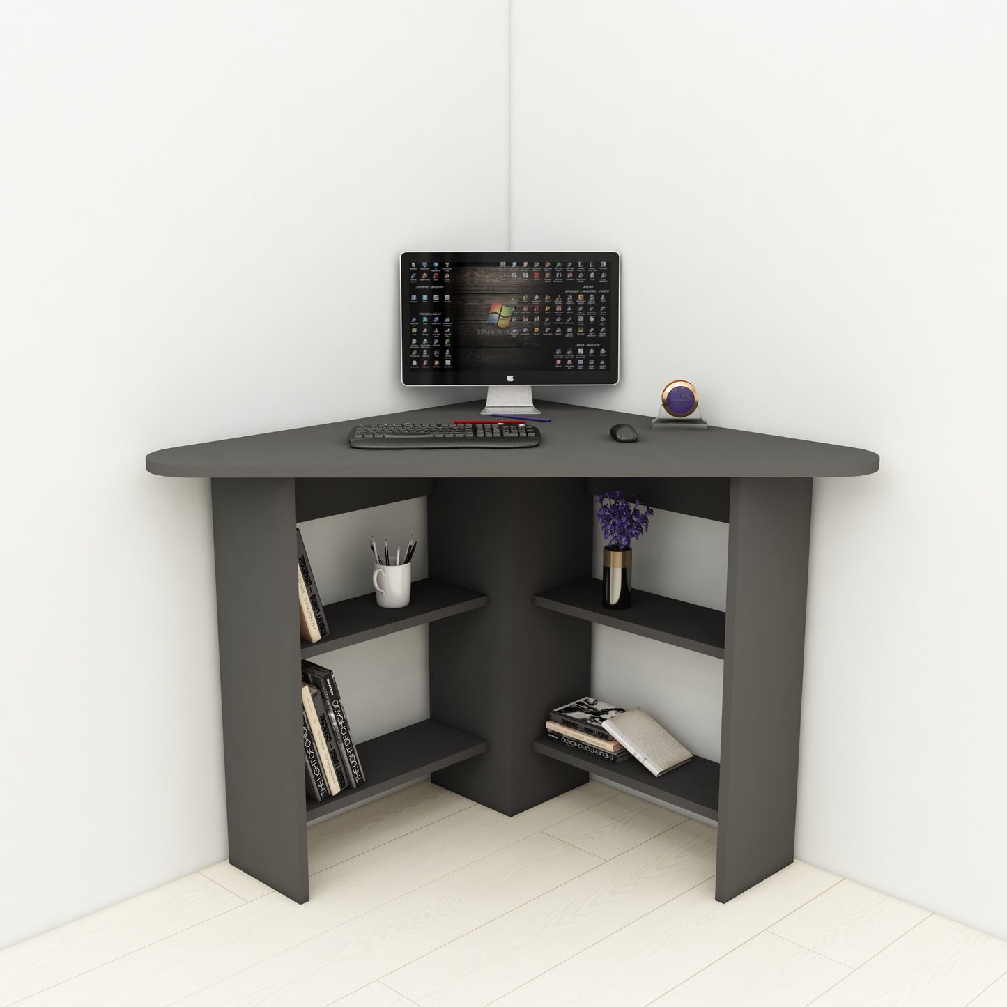 Biuro stalas Corner - Anthracite