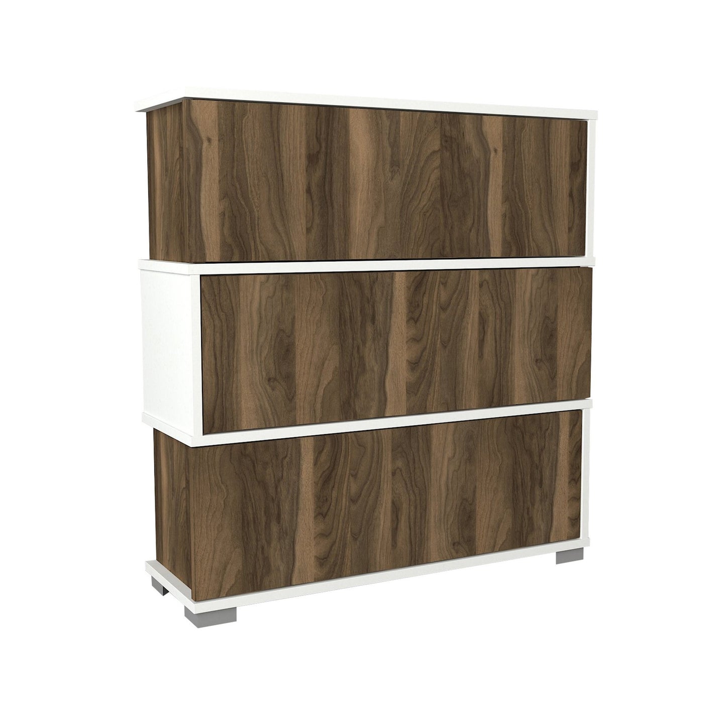 Batų dėžė Napolyon - White, Walnut