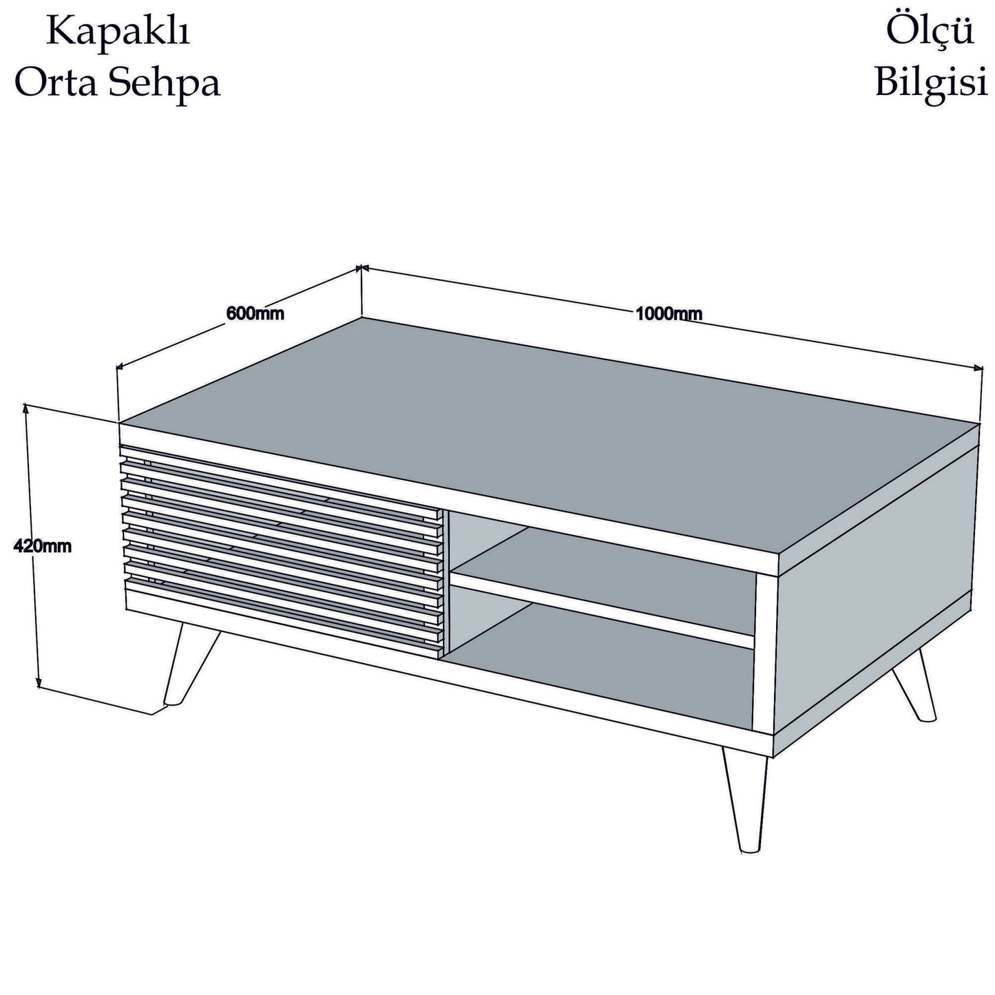 Žurnalinis staliukas Grande - Walnut, White