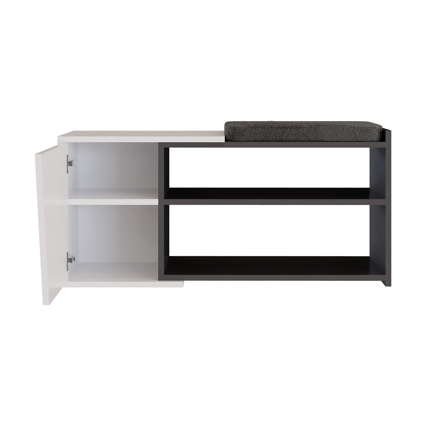 Batų dėžė Fiona - Anthracite, White