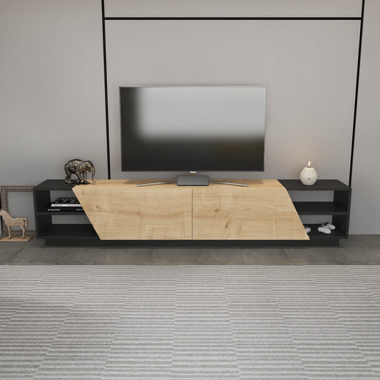 TV staliukas Rhodes - Anthracite, Oak