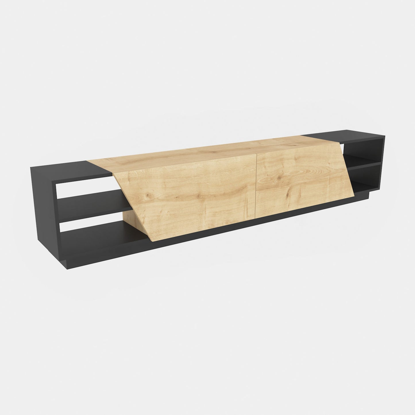 TV staliukas Rhodes - Anthracite, Oak