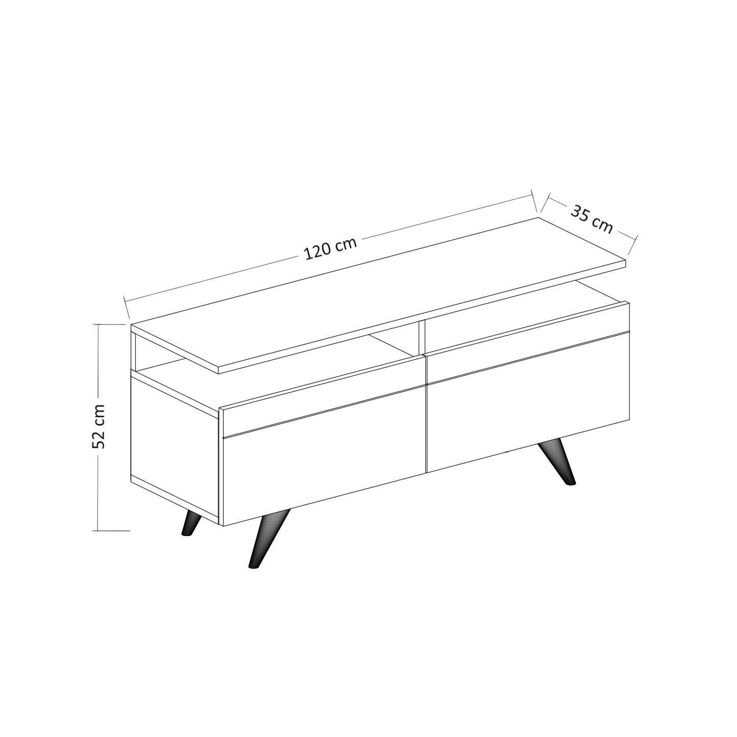 TV staliukas Berlin 120 - White