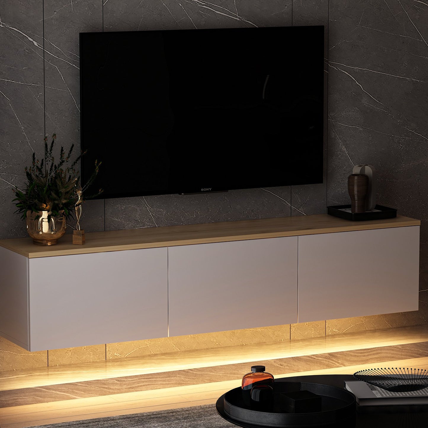 TV staliukas Neon - White v2