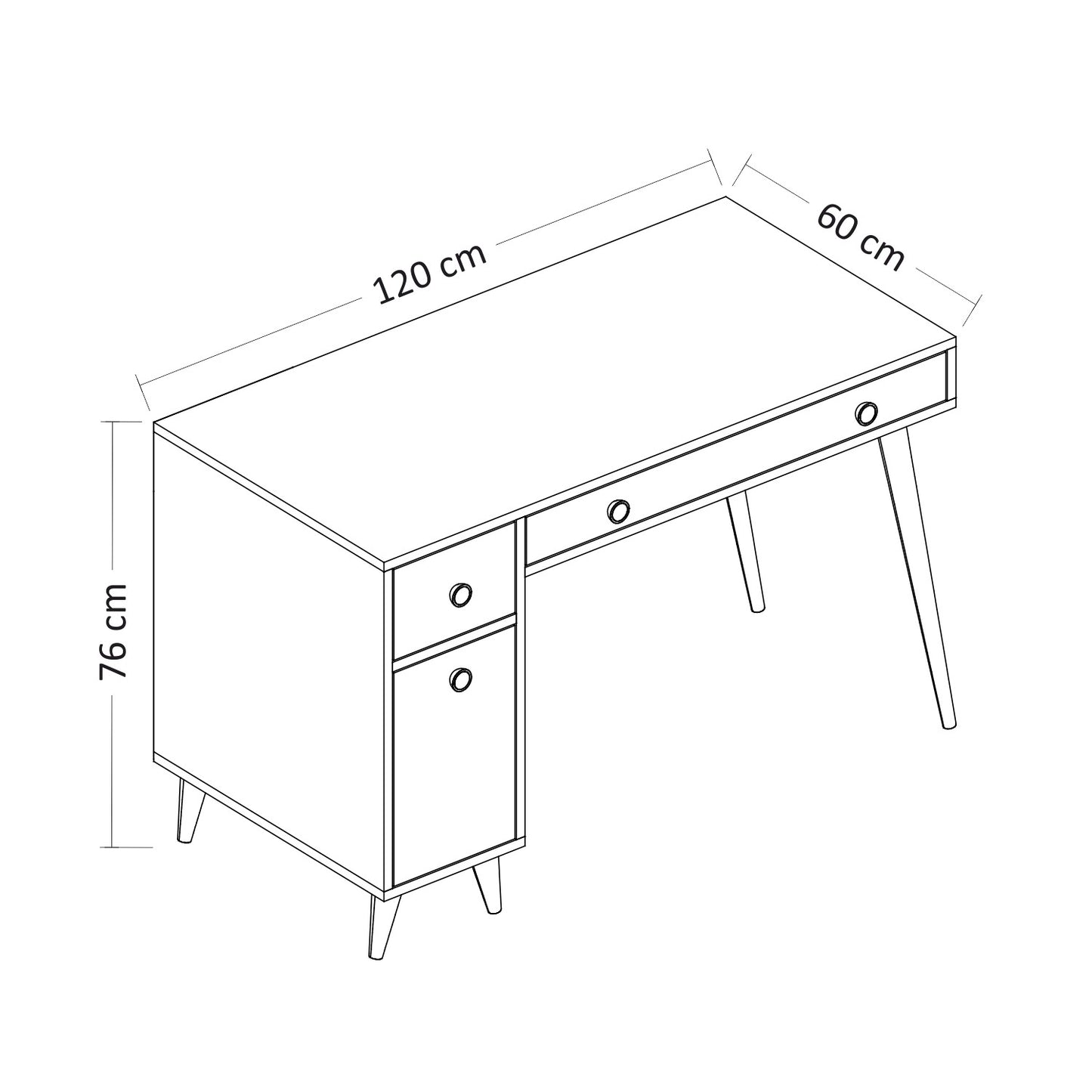 Biuro stalas Inarch - White