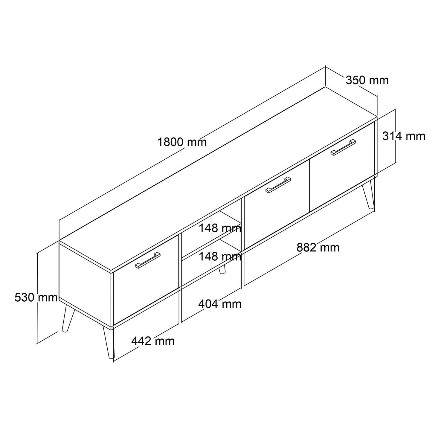 TV staliukas Exxen - 1585