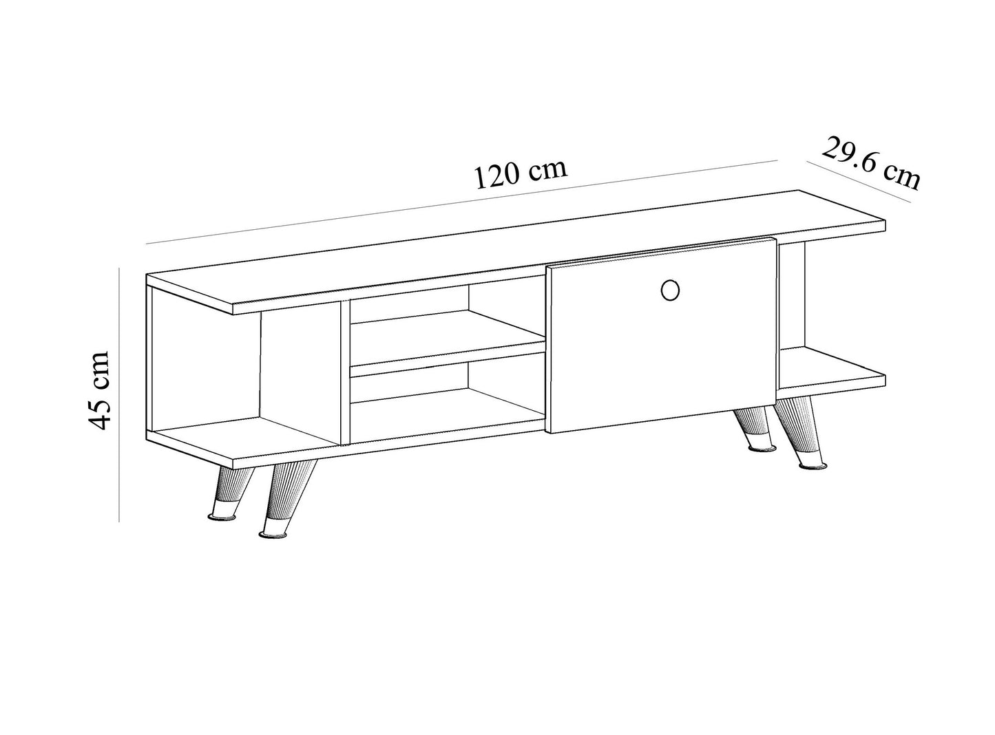 TV staliukas İdil - Oak