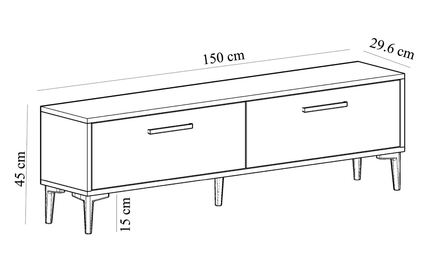 TV staliukas Inel - White