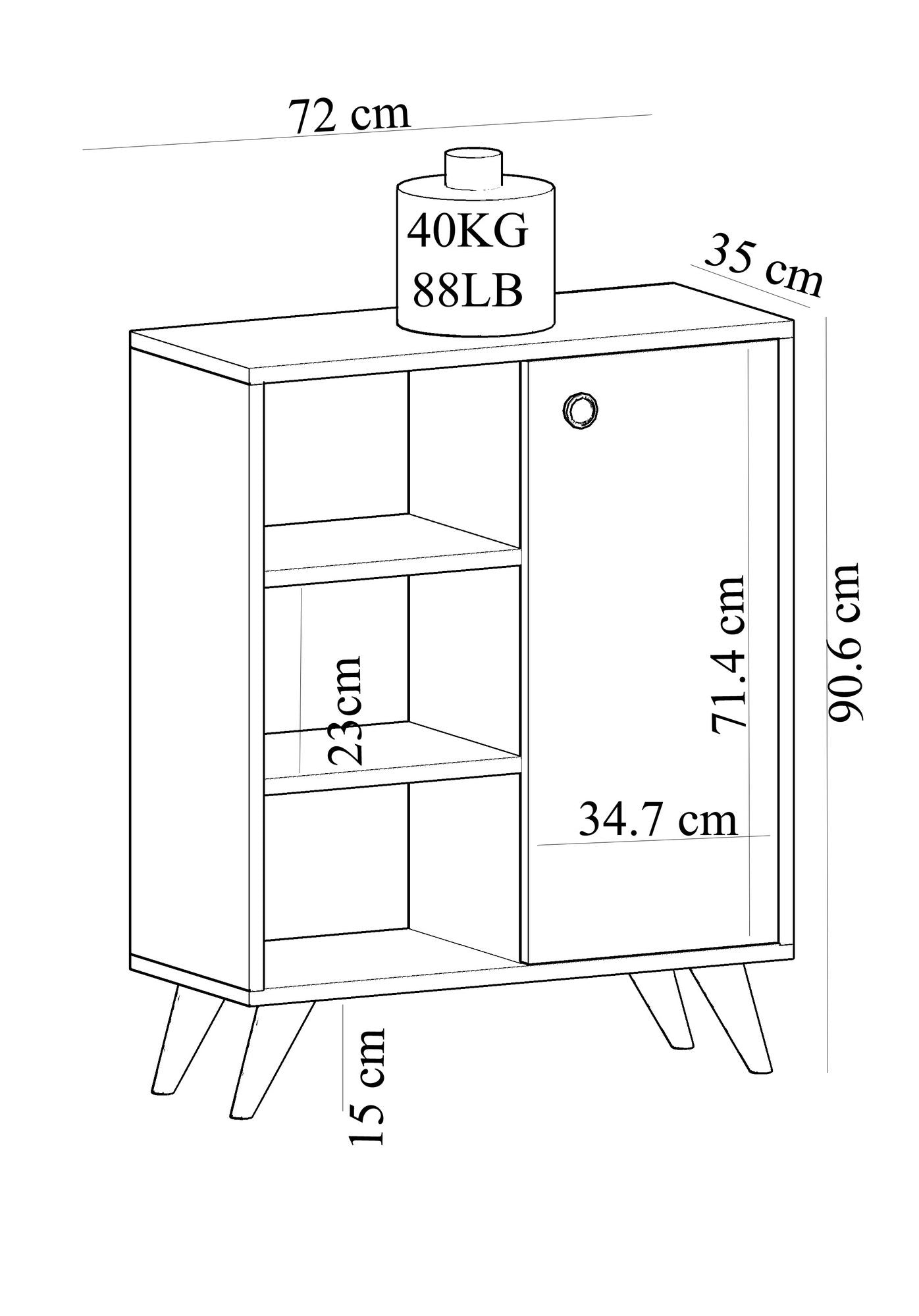 Konsolė Athena - Sapphire Oak, White