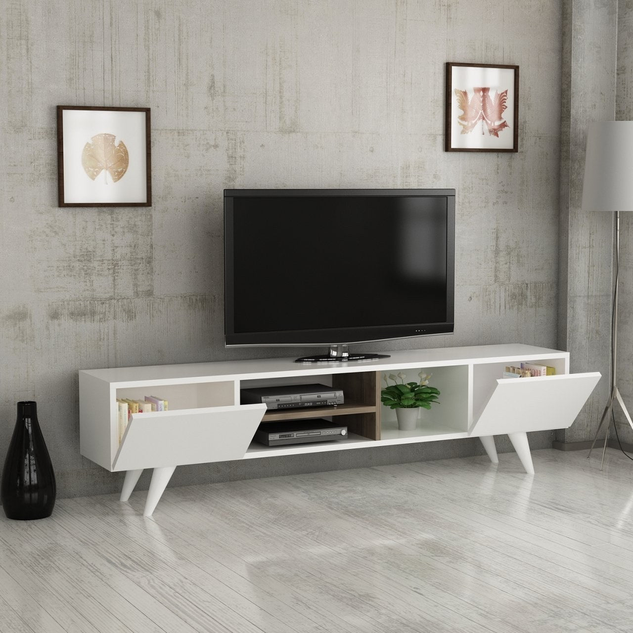 TV staliukas Dore - White