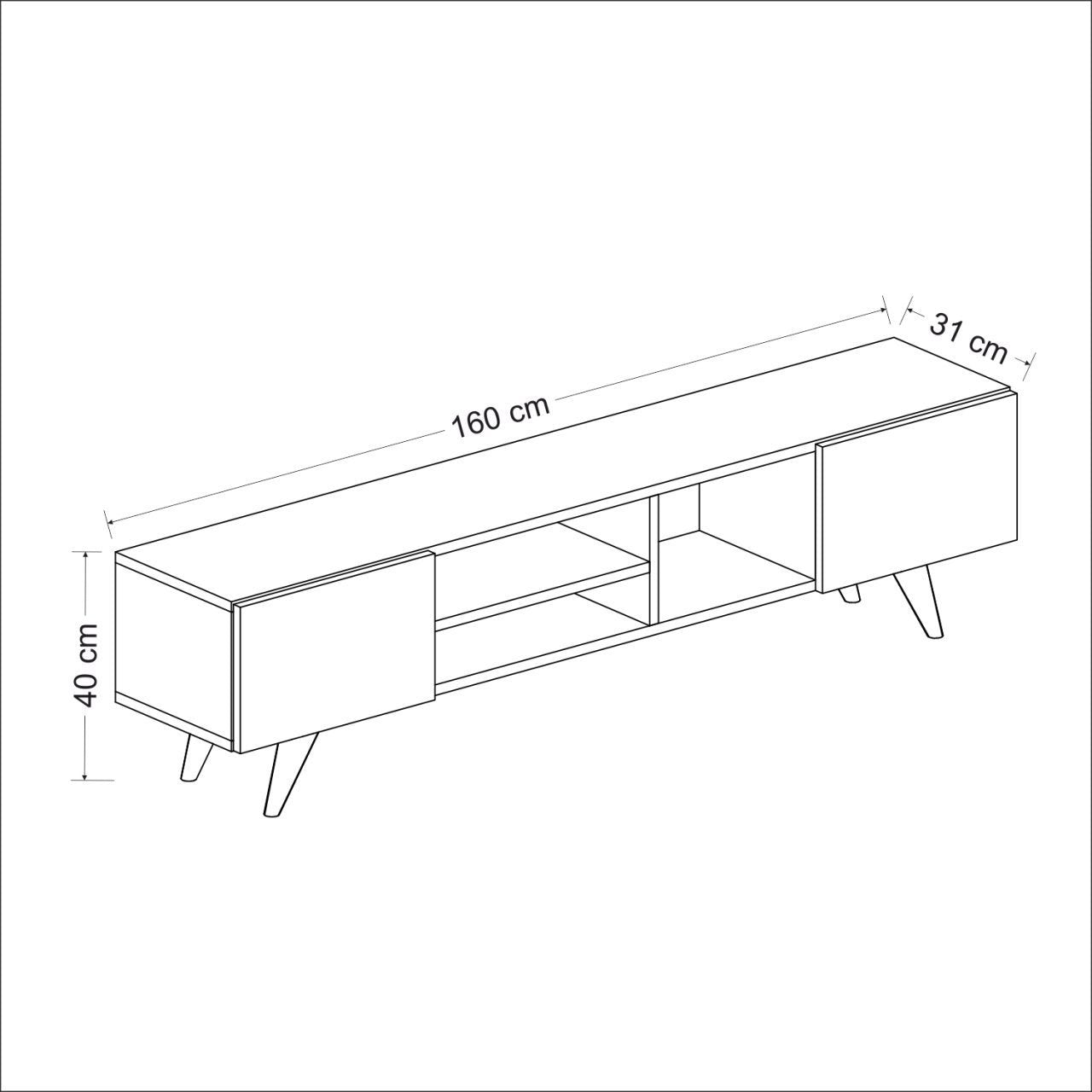 TV staliukas Dore - White