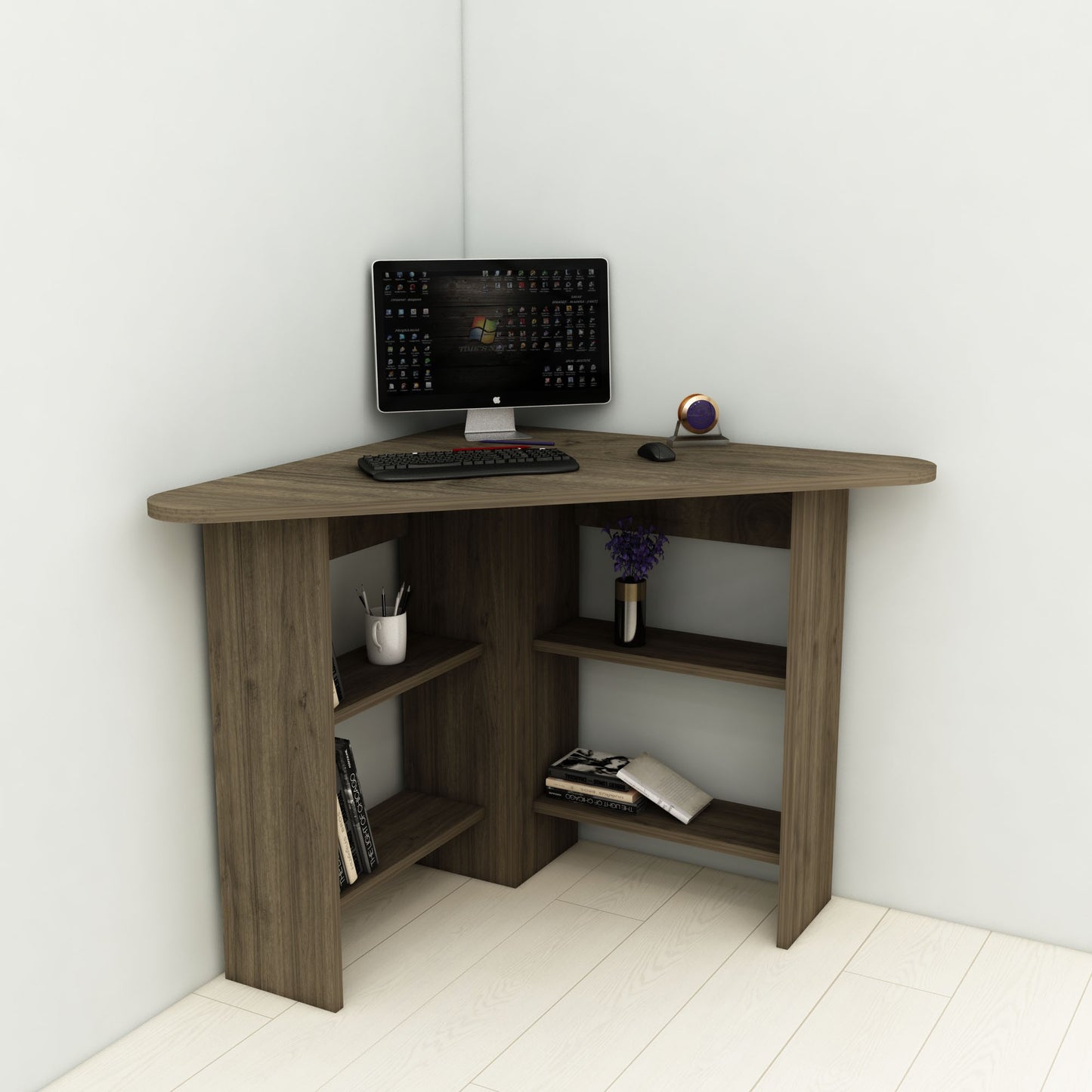 Biuro stalas Corner - Walnut