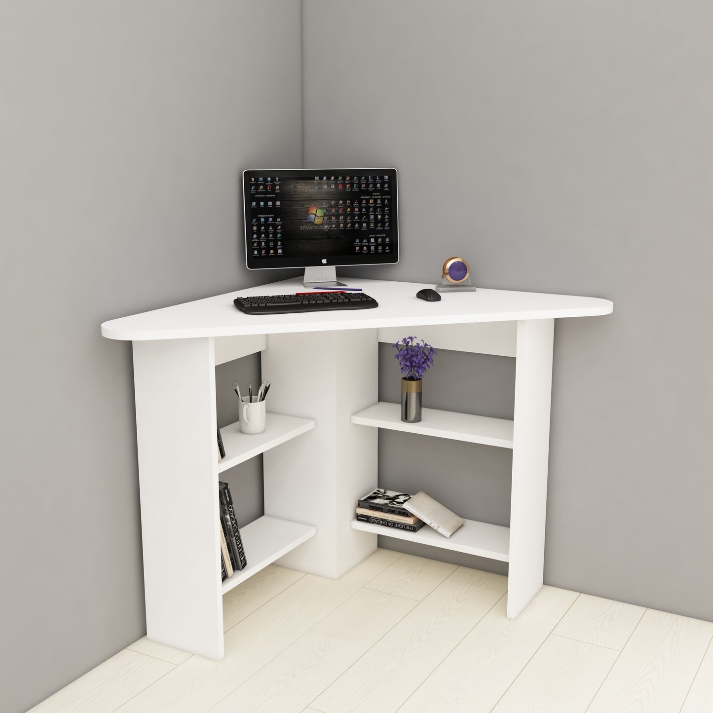 Biuro stalas Corner - White