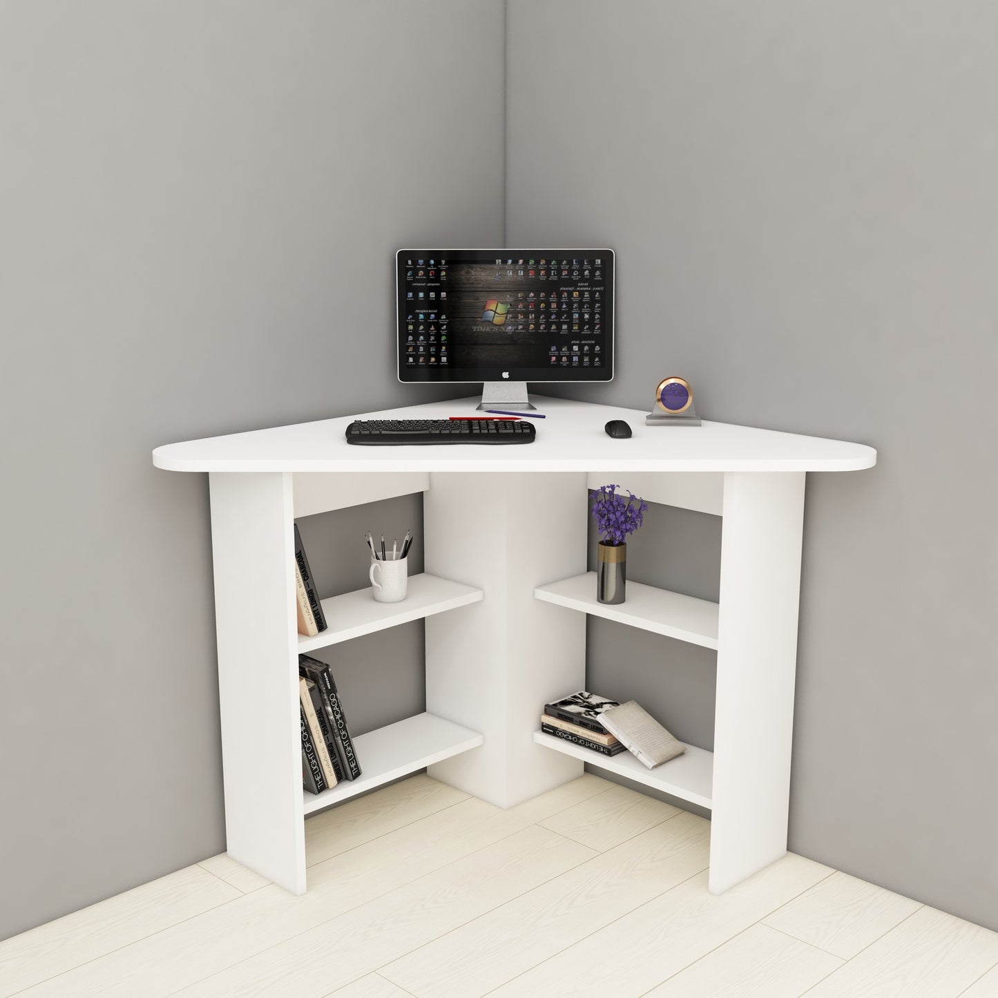 Biuro stalas Corner - White