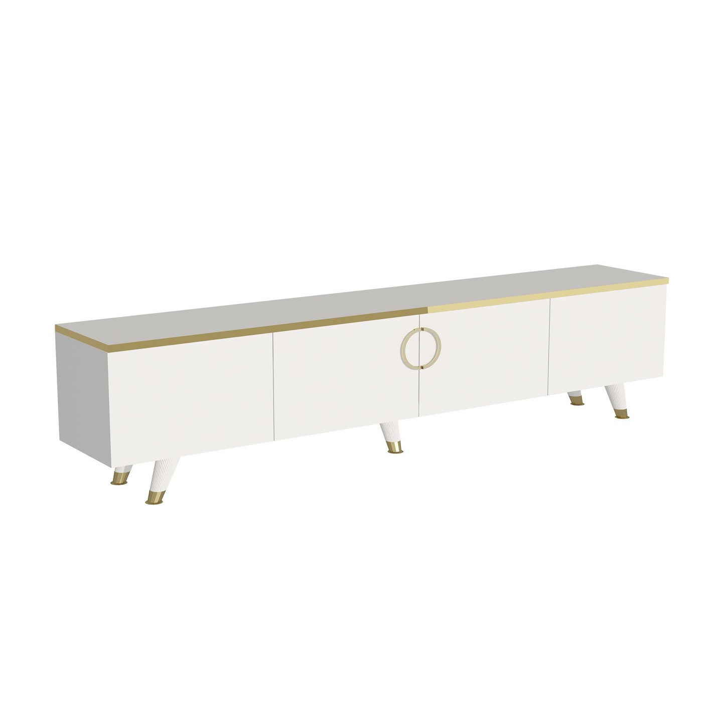 TV staliukas Luxia - White, Gold