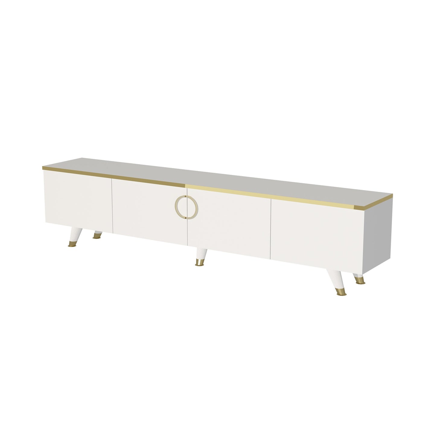 TV staliukas Luxia - White, Gold