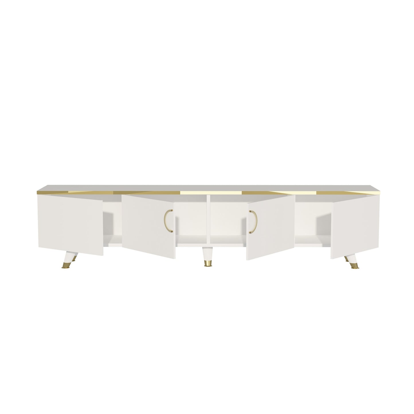 TV staliukas Luxia - White, Gold