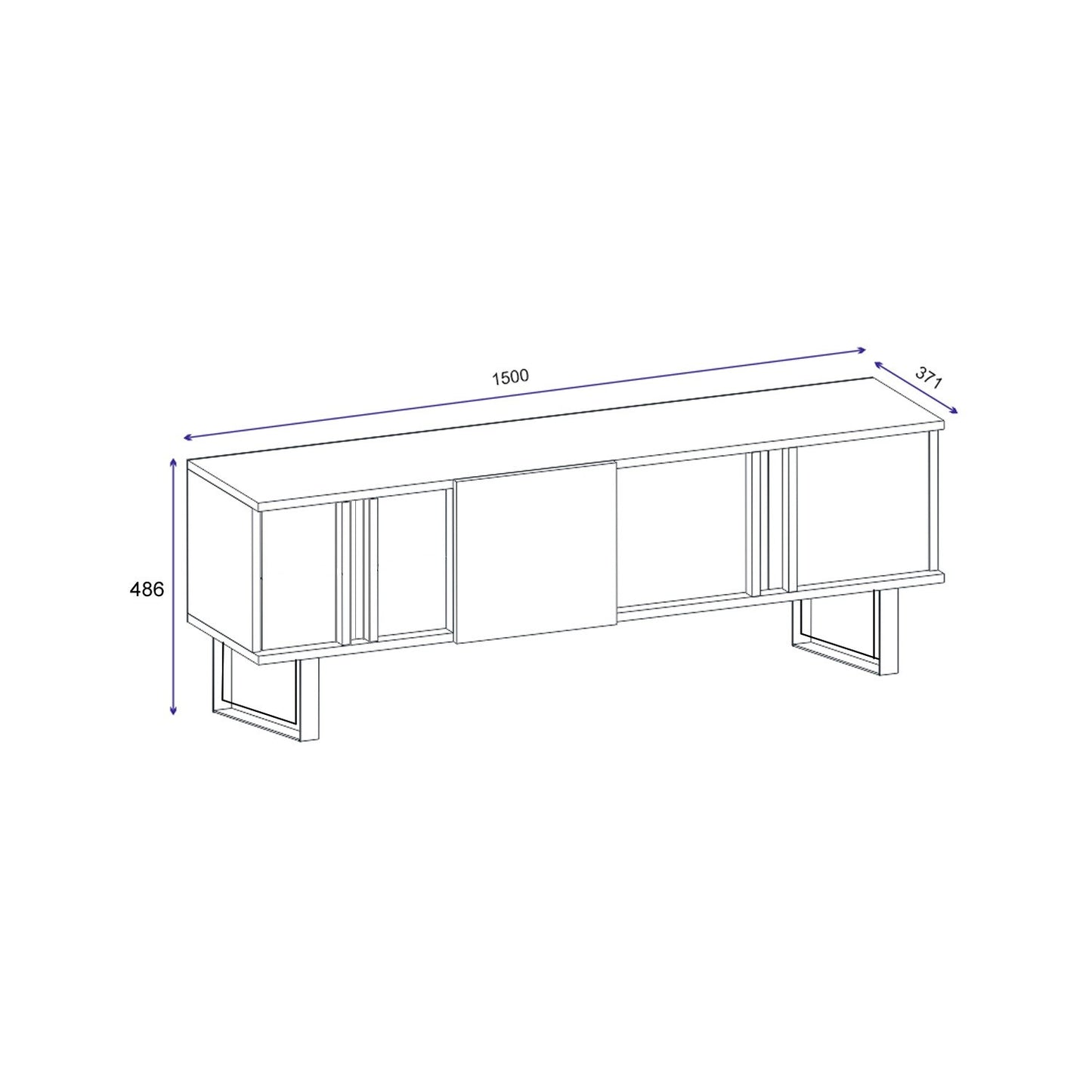 TV staliukas Deco - Walnut