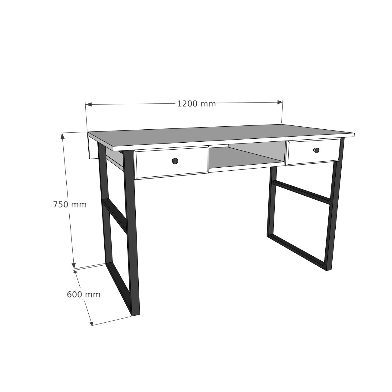 Biuro stalas Allen - Walnut