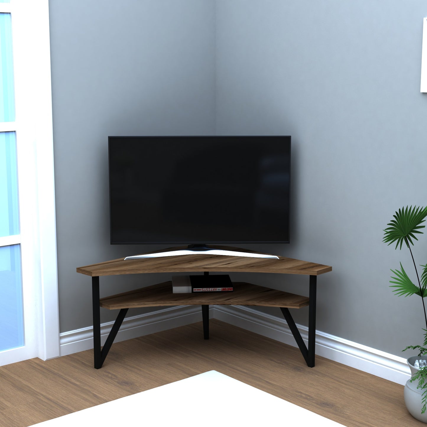 TV staliukas Kiberya - Light Walnut