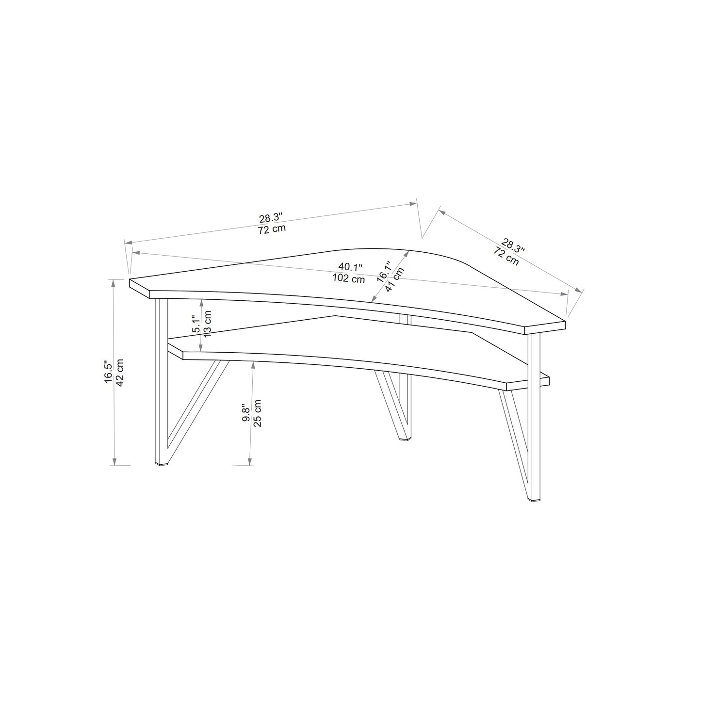 TV staliukas Kiberya - Light Walnut