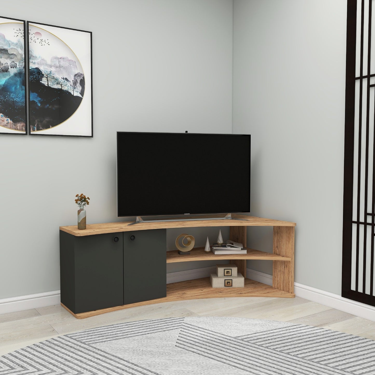 TV staliukas Termera - Atlantic Pine, Anthracite