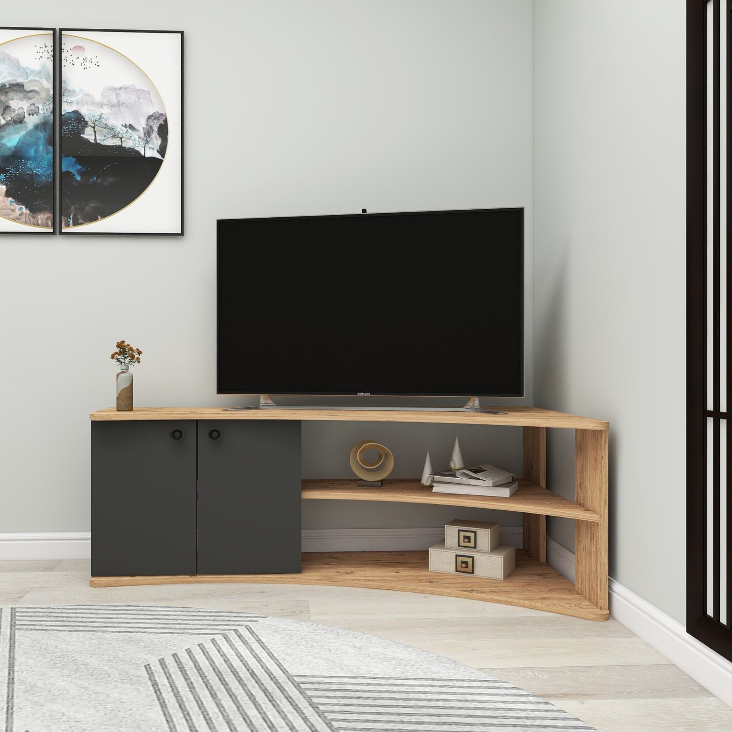 TV staliukas Termera - Atlantic Pine, Anthracite