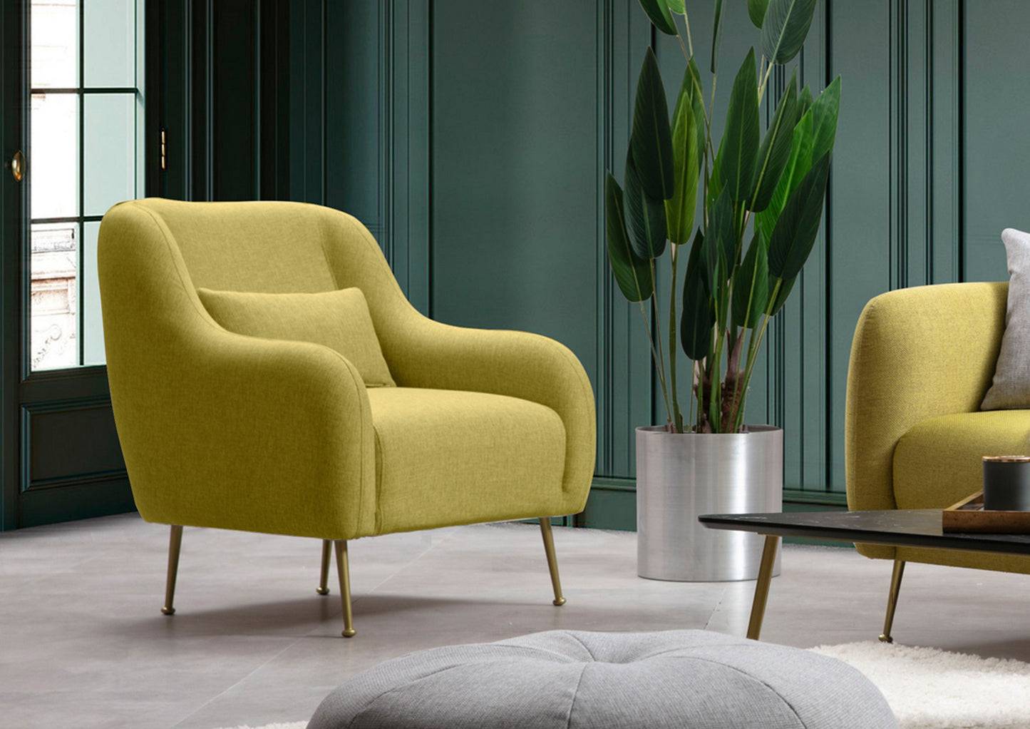 Fotelis Sevilla Armchair - Yellow