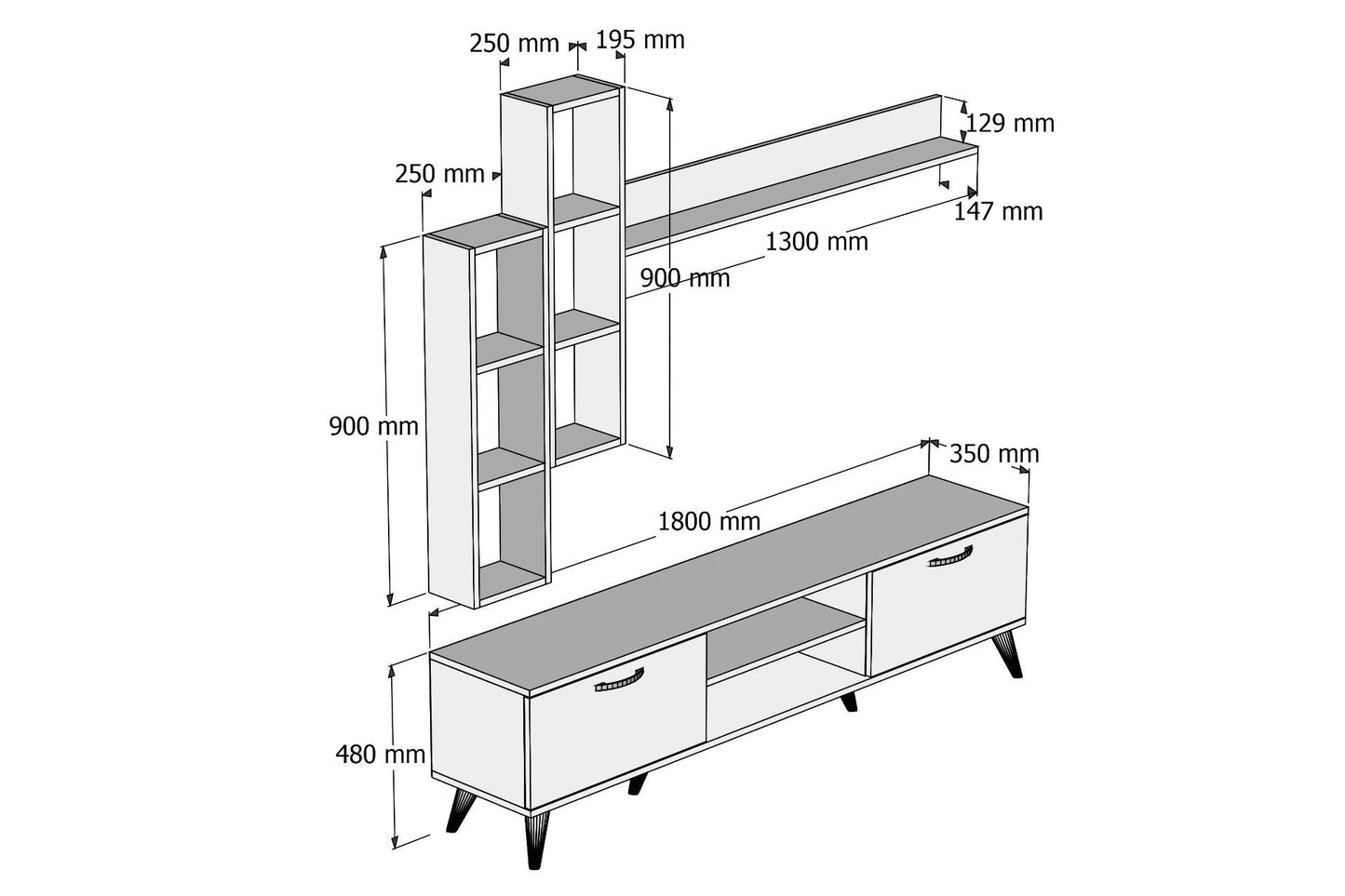 TV staliukas TVU0302