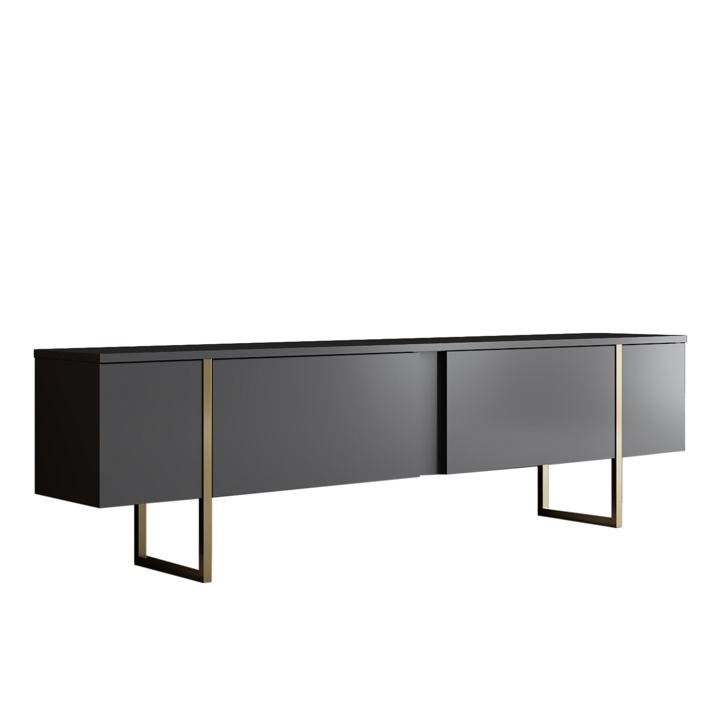 TV staliukas Luxe - Anthracite, Gold