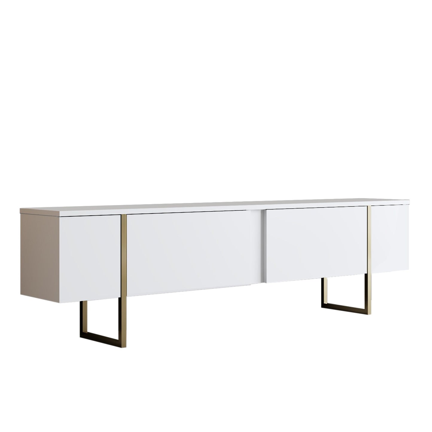 TV staliukas Luxe - White, Gold