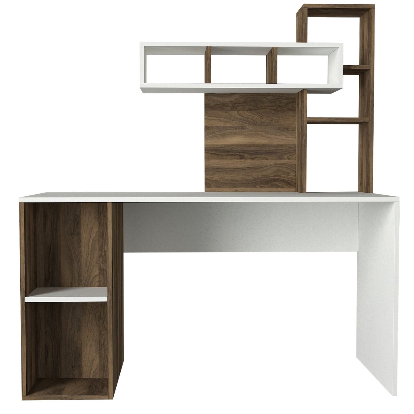 Biuro stalas Coral - White, Walnut