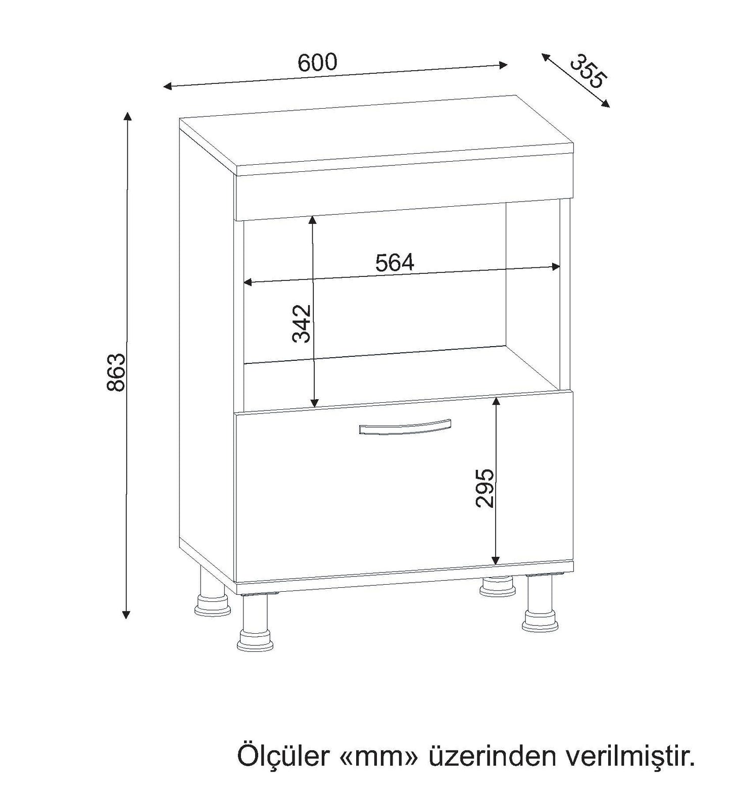 Virtuvės spintelė Merkur - White