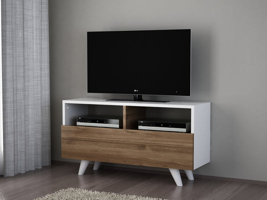 TV staliukas Novella K3 - White, Walnut