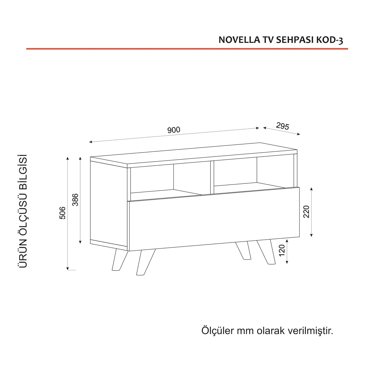 TV staliukas Novella K3 - White, Walnut