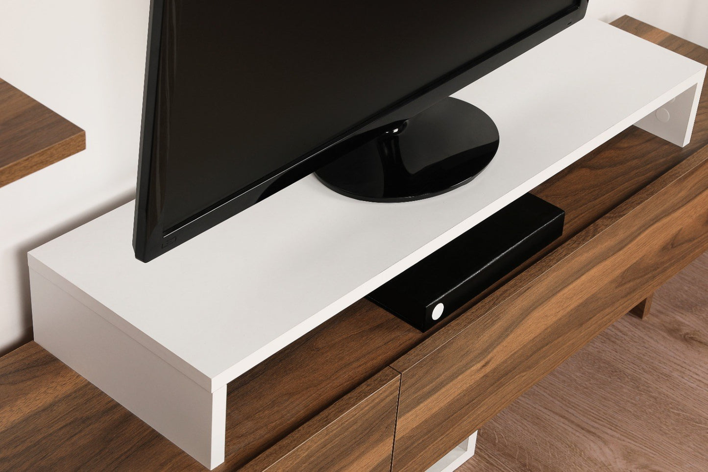 TV staliukas Nirvana - White, Teak