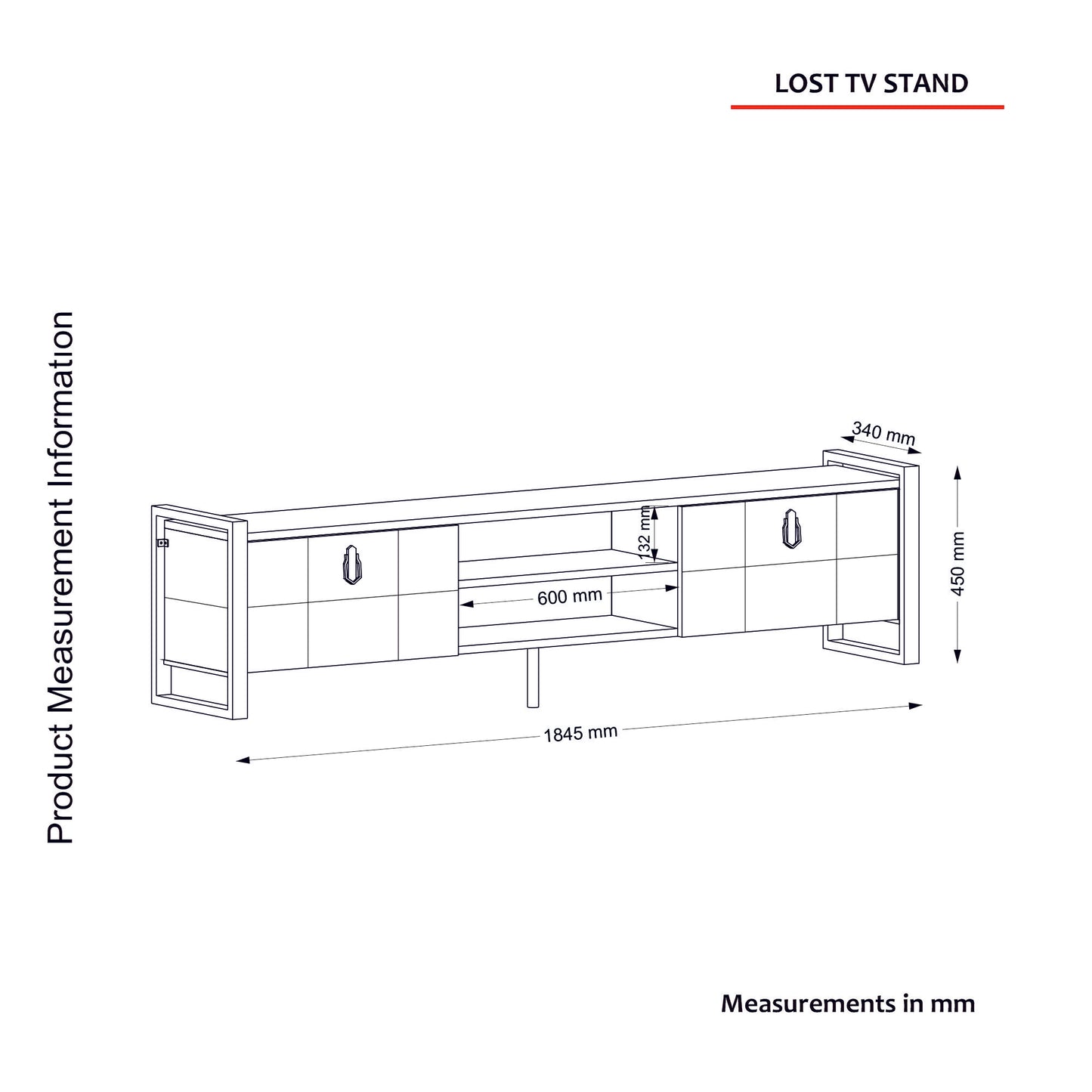 TV staliukas Lost - Walnut