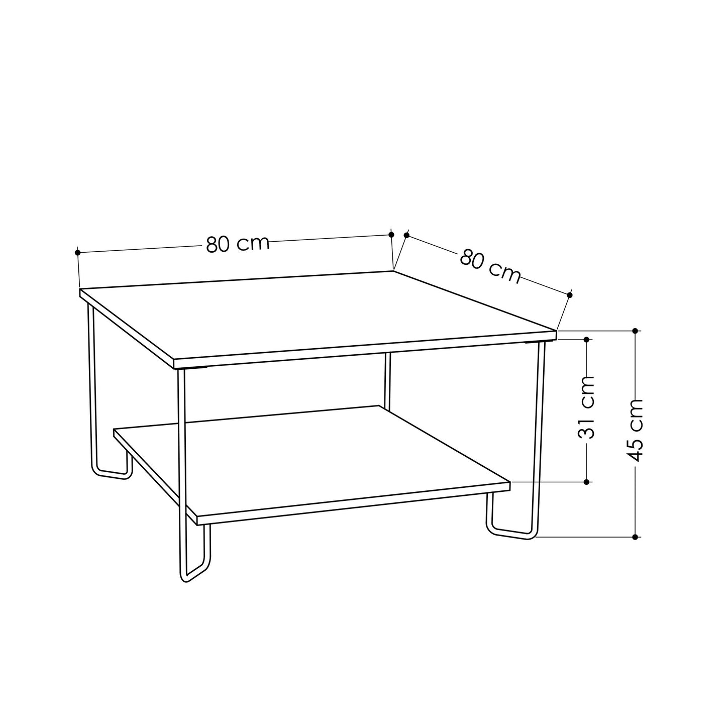 Žurnalinis staliukas Marbo Coffee Table - Retro Grey