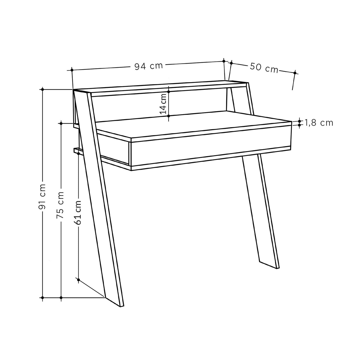 Biuro stalas Cowork Working Table - Anthracite