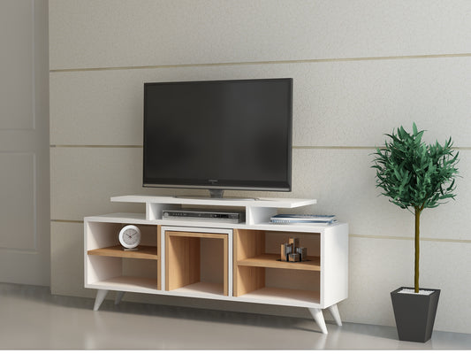 TV staliukas Kutay - White, Teak