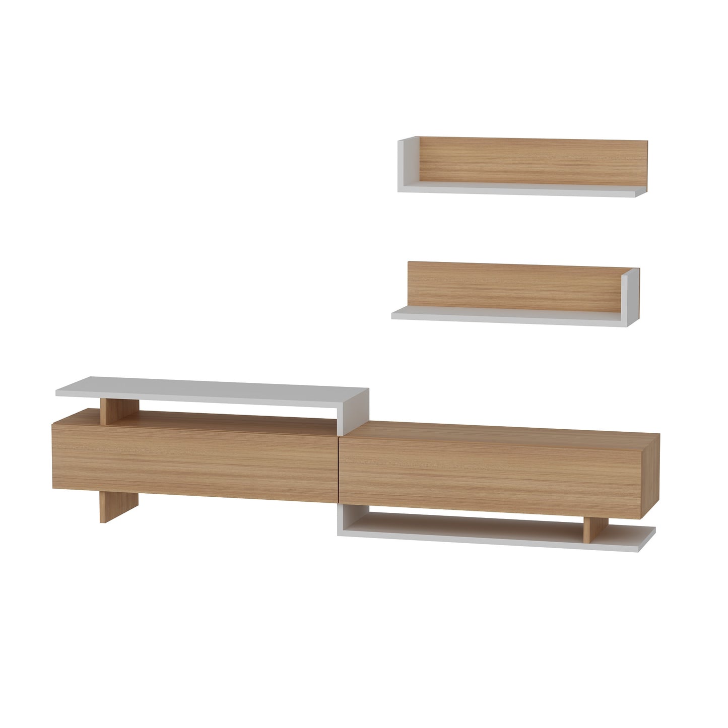 TV staliukas Ayaz - Teak, White