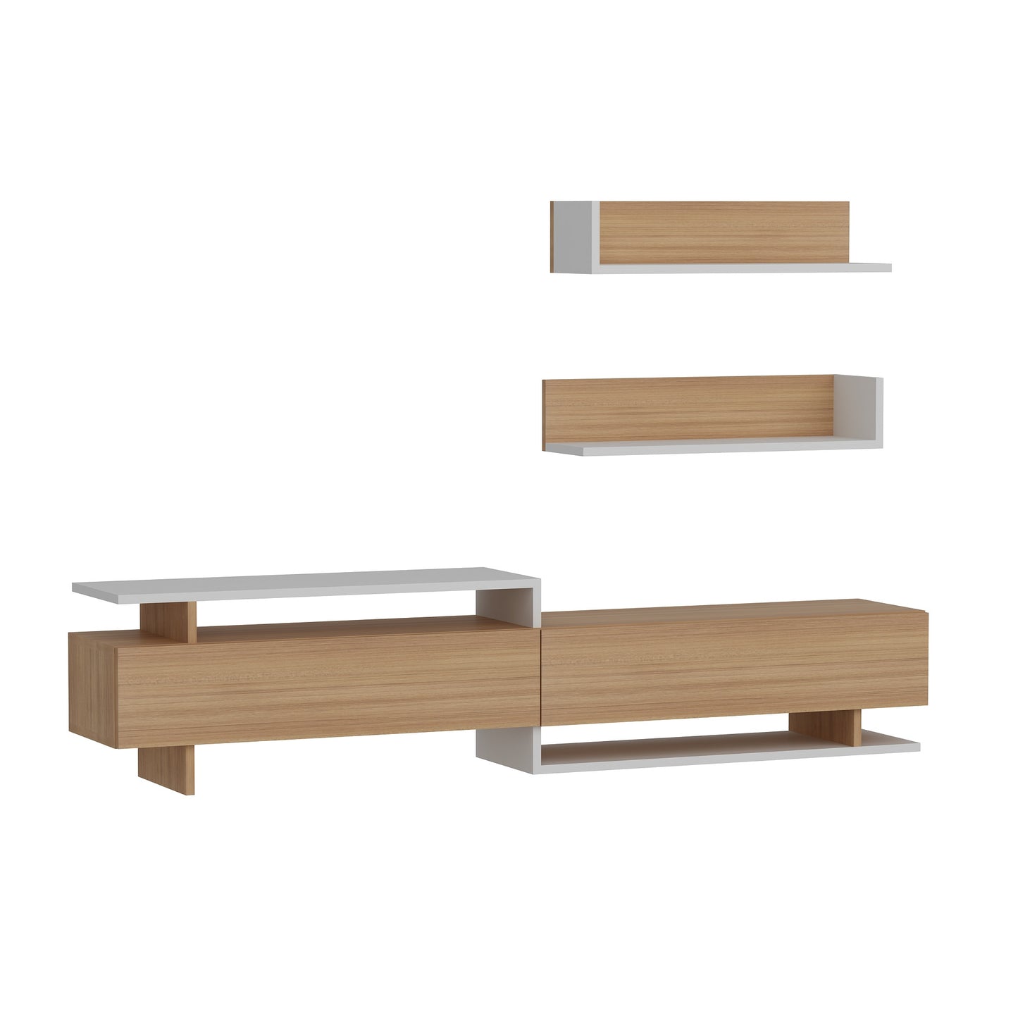 TV staliukas Ayaz - Teak, White