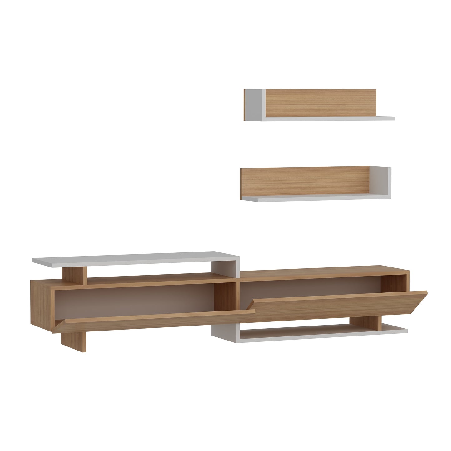 TV staliukas Ayaz - Teak, White