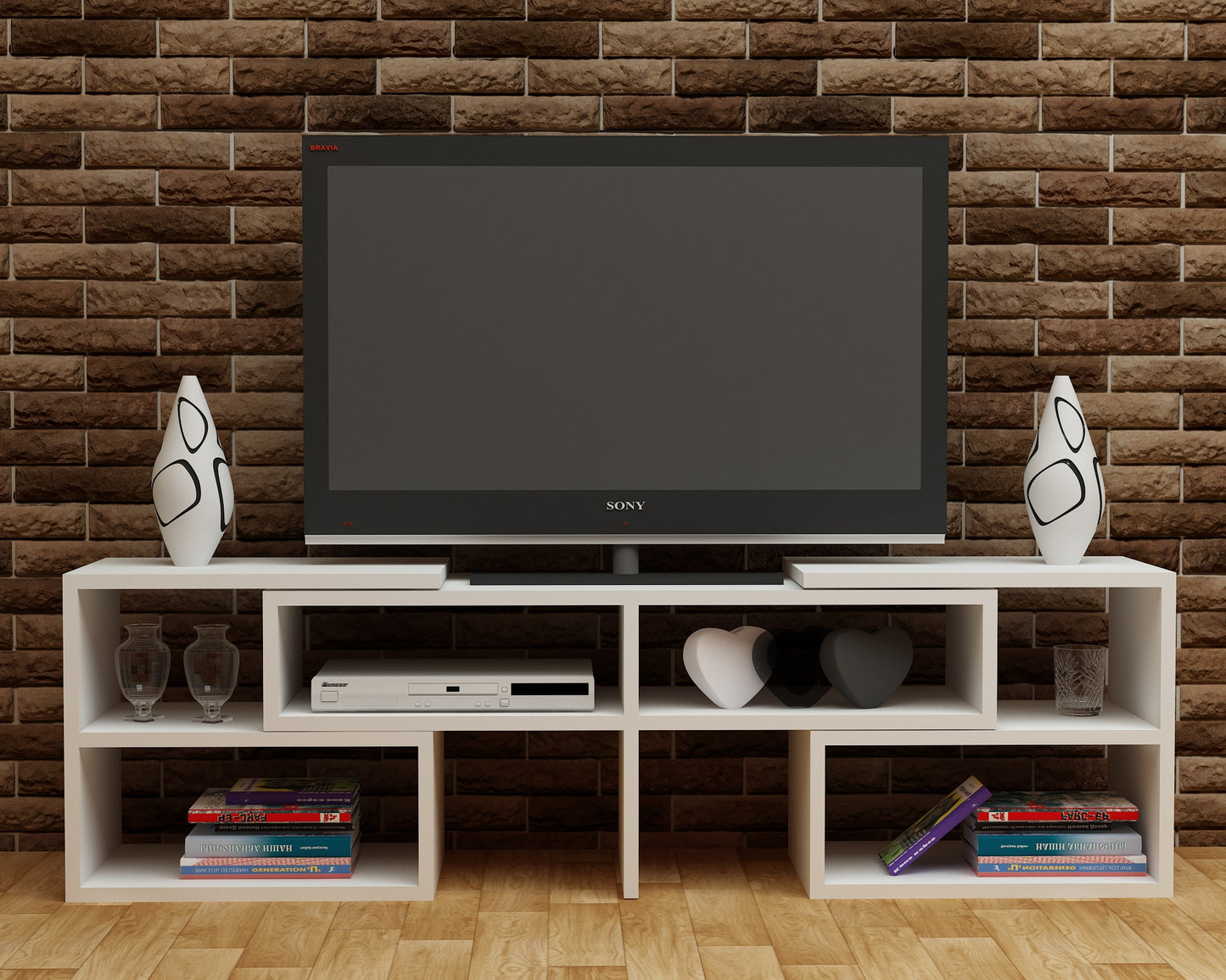 TV staliukas Care - White