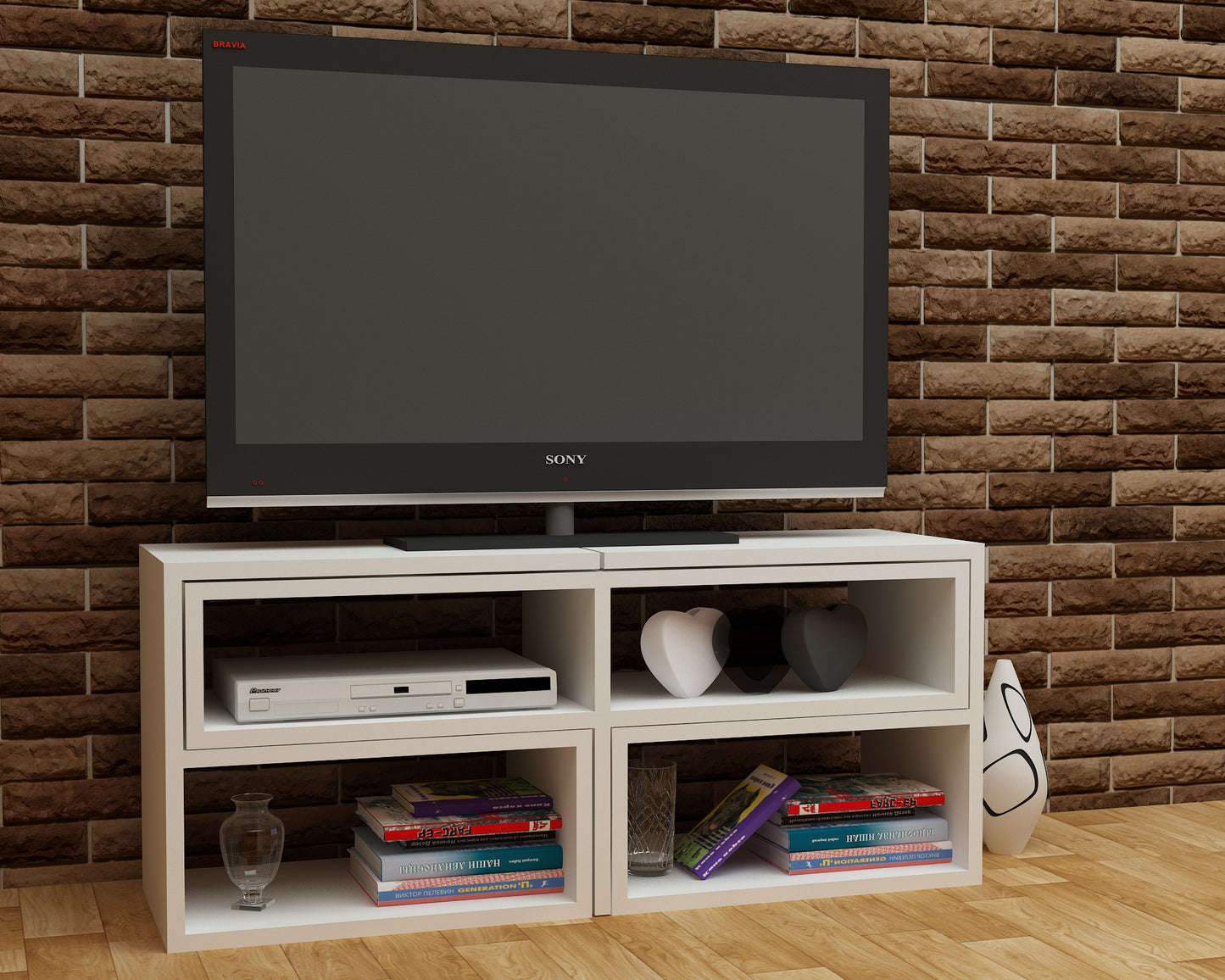 TV staliukas Care - White