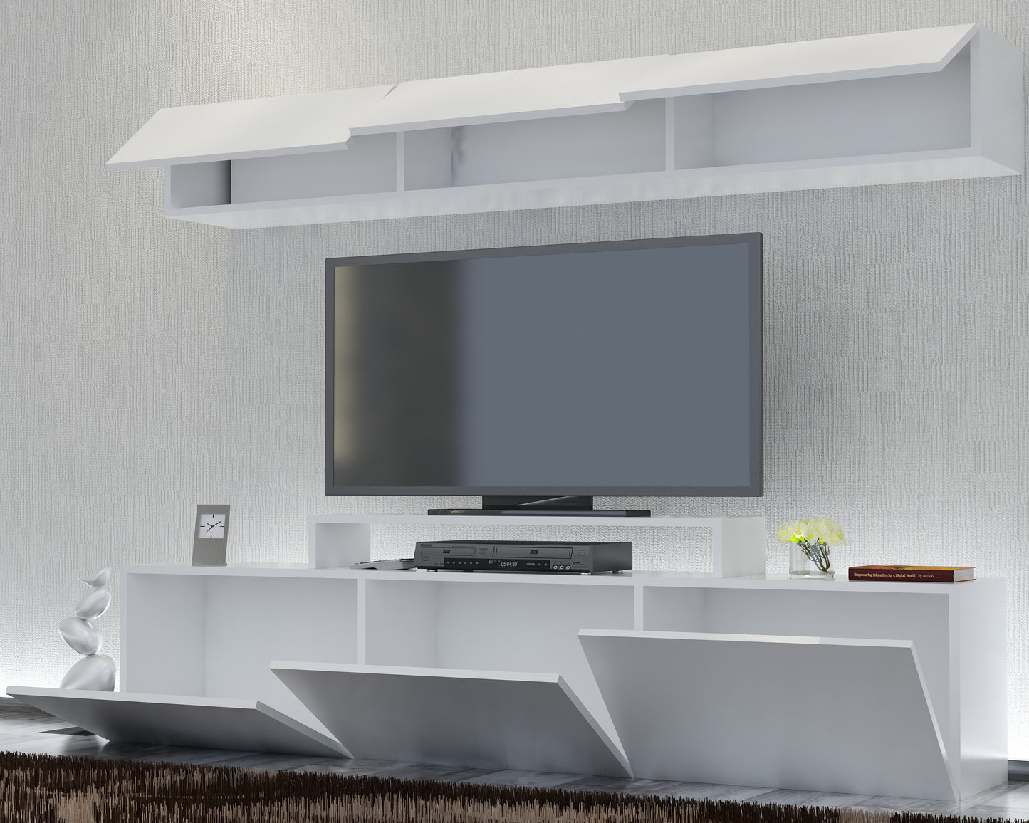 TV staliukas Line - White