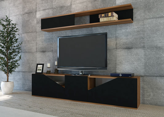 TV staliukas Tac - Walnut, Black