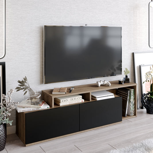 TV staliukas Nexera - Walnut, Black