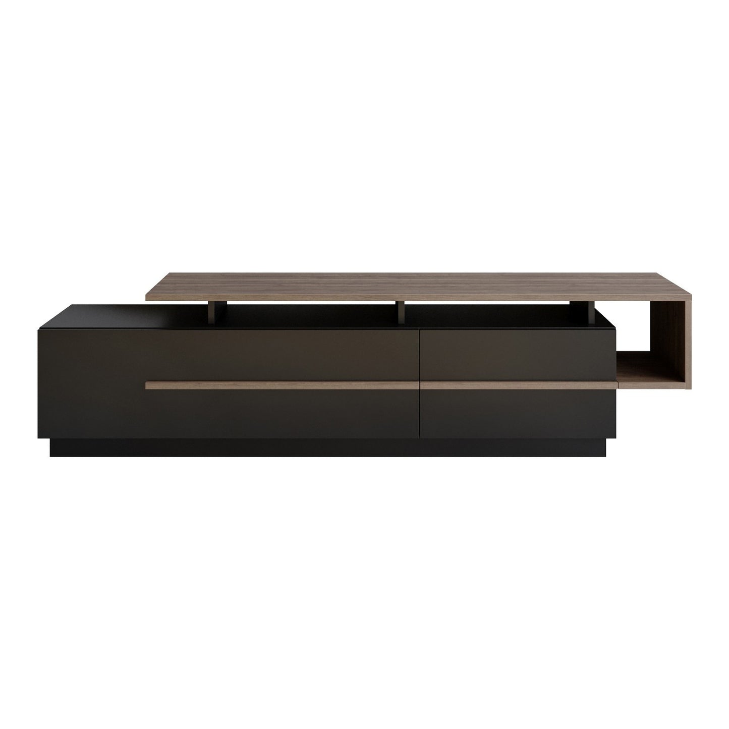 TV staliukas Pia - Black, Walnut